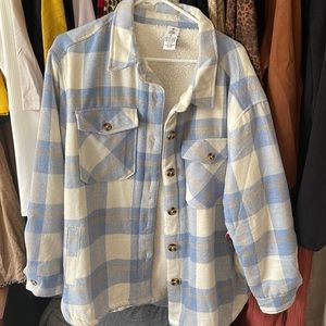 Plaid button up jacket